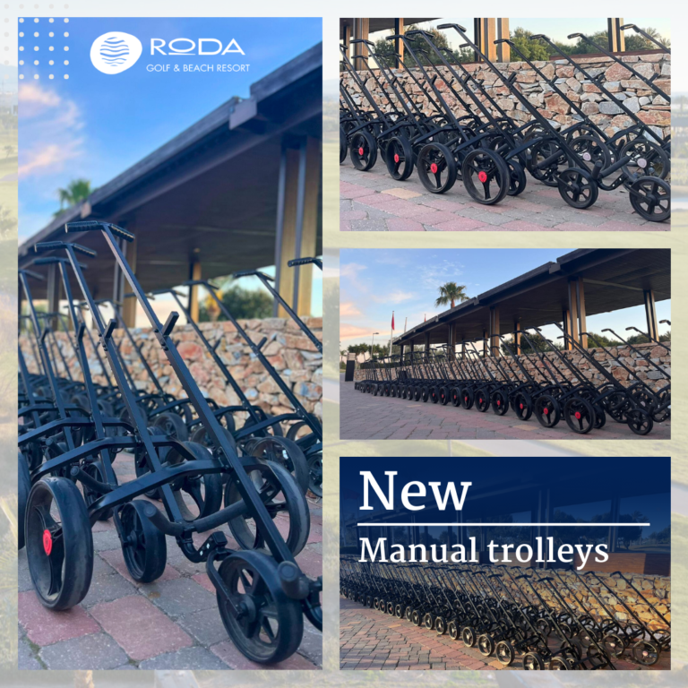 New manual trolleys – Roda Golf Course